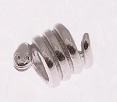 Unique Designer Inspired Coiled Snake Sterling Silver Kali Bead. Bead Can Be Used As A Single Charm On A Bracelet Or Paired With Fashion Charms To Create Your Own Kali Original Sterling Silver Is Rhodium Pla