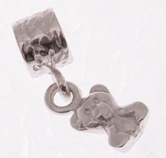 Adorable Designer Inspired Hanging Teddy Bear Sterling Silver Kali Bead. Bead Can Be Used As A Single Charm On A Bracelet Or Paired With Fashion Charms To Create Your Own Kali Original Sterling Silver Is Rho