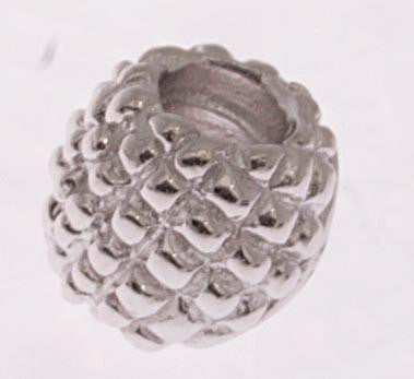 Beautiful Designer Inspired Sterling Silver Pave Engraved Diamond Design Kali Bead. Bead Can Be Used As A Single Charm On A Bracelet Or Paired With Fashion Charms To Create Your Own Kali Original Sterling Si