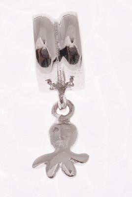 Adorable Designer Inspired Sterling Silver Dangling Octopus Kali Bead. Bead Can Be Used As A Single Charm On A Bracelet Or Paired With Fashion Charms To Create Your Own Kali Original Sterling Silver Is Rhodium