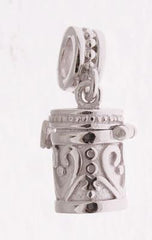 Adorable Designer Inspired Sterling Silver Hanging Kali Bead With A Wave Design. Bead Can Be Used As A Single Charm On A Bracelet Or Paired With Fashion Charms To Create Your Own Kali Original Sterling Silver
