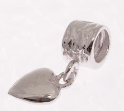 Adorable Designer Inspired Sterling Silver Hanging Heart Kali Bead. Bead Can Be Used As A Single Charm On A Bracelet Or Paired With Fashion Charms To Create Your Own Kali Original Sterling Silver Is Rhodium