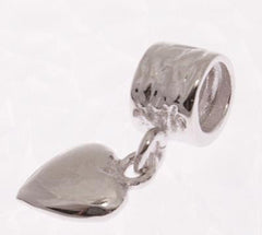 Adorable Designer Inspired Sterling Silver Hanging Heart Kali Bead. Bead Can Be Used As A Single Charm On A Bracelet Or Paired With Fashion Charms To Create Your Own Kali Original Sterling Silver Is Rhodium