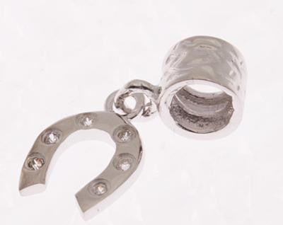 Beautiful Designer Inspired Sterling Silver Hanging Horseshoe Charm Kali Bead. Bead Can Be Used As A Single Charm On A Bracelet Or Paired With Fashion Charms To Create Your Own Kali Original Sterling Silver
