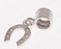 Beautiful Designer Inspired Sterling Silver Hanging Horseshoe Charm Kali Bead. Bead Can Be Used As A Single Charm On A Bracelet Or Paired With Fashion Charms To Create Your Own Kali Original Sterling Silver