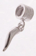 Unique Designer Inspired Sterling Silver Hanging Horn Shaped Design Kali Bead. Bead Can Be Used As A Single Charm On A Bracelet Or Paired With Fashion Charms To Create Your Own Kali Original Sterling Silver