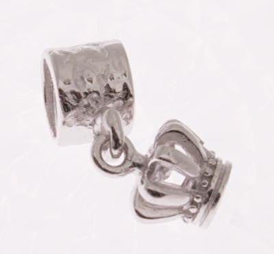 Beautiful Designer Inspired Sterling Silver Hanging Crown Charm Kali Bead. Bead Can Be Used As A Single Charm On A Bracelet Or Paired With Fashion Charms To Create Your Own Kali Original Sterling Silver Is R