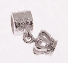 Beautiful Designer Inspired Sterling Silver Hanging Crown Charm Kali Bead. Bead Can Be Used As A Single Charm On A Bracelet Or Paired With Fashion Charms To Create Your Own Kali Original Sterling Silver Is R
