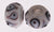 Trendy Designer Inspired Brass With A Silver Overlay White With Brown Dot In A Teardrop Design Kali Bead. Bead Can Be Used As A Single Charm On A Bracelet Or Paired With Fashion Charms To Create Your Own Kali
