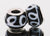 Beautiful Designer Inspired Kali Glass Bead With Brass Overlay. Stylish Black With White Swirl Designs Throughout. Bead Can Be Used As A Single Charm On A Bracelet Or Paired With Fashion Charms To Create Your