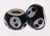 Beautiful Designer Inspired Kali Glass Bead With Brass Overlay. Stylish Black And Blue Circles With Two Black Dots In Each. Bead Can Be Used As A Single Charm On A Bracelet Or Paired With Fashion Charms To Cr
