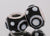Adorable Designer Inspired Kali Glass Bead With A Brass Overlay. A Stylish Black And White Circular Dot Design Throughout Bead. Bead Can Be Used As A Single Charm On A Bracelet Or Paired With Fashion Charms T