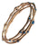 Set Of 3 Beautiful Brass With A 14K Gold Overlay Matte Bangle Bracelet. Stylish Blue Stones Throughout Bangle.