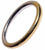 Stunning Two Tone Sterling Silver With A 14K Gold Overlay Bangle. The Top Half Of The Bangle Is Brass With A Gold Overlay Is The Bottom Half Sterling Silver.