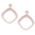 Trendy Brass With Rhodium Overlay Cz Earrings.