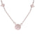 Trendy Brass With Rhodium Overlay Cz Necklace.