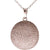 Stunning Sterling Silver With Rhodium Overlay Circle Shaped Cz Pendant.