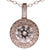 Dainty Sterling Silver With Rhodium Overlay Circle Shaped Cz Drop Pendant. Matching Earrings Available.