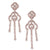 Dazzling Sterling Silver With Rhodium Overlay Chandelier Style Earrings.