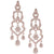 Dazzling Sterling Silver With Rhodium Overlay Chandelier Style Hanging Cz Earrings.