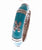 Trendy Sterling Silver With Rhodium Overlay Turquoise Enamel Cz X Design Ring Size 6.