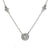 Dainty Sterling Silver With Rhodium Overlay Cz Necklace With Flower Design.