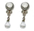 Beautiful Sterling Silver Earrings. Sparkling Crystals Hanging. Rhodium Plated To Prevent Tarnishing.