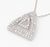 Stylish Sterling Silver With Clear Cubic Zirconia'S Double Triangle Pendant. Rhodium Plated To Prevent Tarnishing. Comes With A 16 Inch Chain.