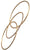 Stylish Sterling Silver With 14K Gold Overlay Tri-Bangle Bracelet Set. This Beautiful Set Of Bangles Include Two Brushed Round Bangles And One With C.Z.S.