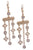 Sterling Silver With A 14K Gold Overlay ''Miami Ice'' Hanging Earrings With Cz Accents