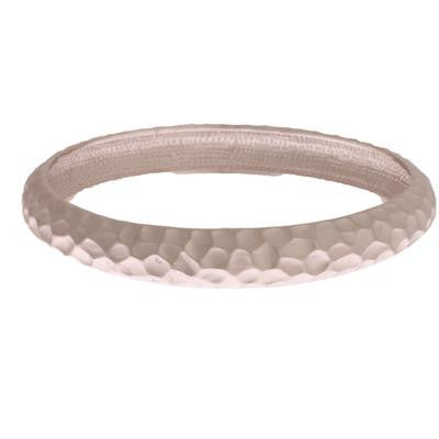 Trendy Sterling Silver Plated Matted Crushed Design Bangle. The Bangle Measures Approximately 67Mm In Diameter. This Bangle Is Sure To Add Flair To Your Everyday Wardrobe,
