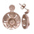 Stylish Sterling Silver With Rhodium Overlay Hanging Flower Shaped Earrings. The Earrings Contain A Oval Like Shaped Hammered Piece On Top Connected To A Post Back And Circle Shaped Flower Hanging With .05C
