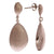 Stylish Sterling Silver With Brushed Rhodium Overlay Double Oval Shaped Hanging Earrings. The Earrings Hang Approximately 25Mm From The Ear. These Earrings Are Sure To Add Flair To Your Evening Wardrobe.