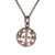 Dainty Sterling Silver With Rhodium Overlay Pendant Style Necklace. The Necklace Contains A Round Circle Shaped Cut Out Design Pendant With Clover Shaped Center And .002Ct X 8 Round Clear Cubic Zirconium Sto