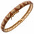 Designer Inspired Brass With A 14K Gold Overlay And Brown Enamel Bangle. Beautiful Heart Design Throughout Bangle.