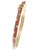 Designer Inspired Brass With A 14K Gold Overlay And Brown Enamel Bangle. Beautiful Dot Design Throughout Bangle.