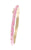Designer Inspired Brass With 14K Gold Overlay And Pink Enamel Bangle. Beautiful Dot Design Throughout Bangle.
