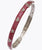 Designer Inspired Brass With A Rhodium Overlay And Rose Enamel Bangle. Beautiful Crown Design Throughout Bangle. Matching Ring Available. Rhodium Plated To Prevent Tarnishing.