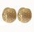 Beautiful Sterling Silver With A 14K Gold Overlay Huggy Style Earrings. Stylish Leaf Design Throughout Earring.