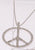 Stylish Sterling Silver Peace Sign Pendant. 16 Inch Chain Included. Rhodium Plated To Prevent Tarnishing.