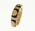 Adorable Designer Inspired Brass With A Gold Overlay Black Enamel Ring. Beautiful Heart Design Throughout Ring.