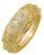 Beautiful Designer Inspired Sterling Silver With A Gold Overlay Cream Enamel Ring. Elegant Criss Cross Design.