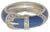 Beautiful Sterling Silver With Blue Enamel Designer Inspired Ring. Adorable Buckle Design. Ring Is Rhodium Plated To Prevent Tarnishing.