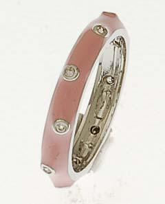 Adorable Sterling Silver With And Pink Enamel Designer Inspired Ring. Beautiful Dot Design Throughout The Ring. Rhodium Plated To Prevent Tarnishing.