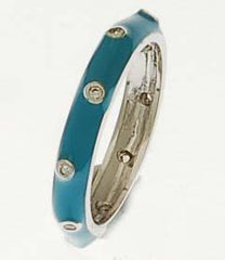 Adorable Brass With A Rhodium Overlay And Turquoise Enamel Designer Inspired Ring. Beautiful Dot Design Throughout The Ring. Rhodium Plated To Prevent Tarnishing.