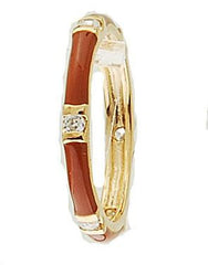 Beautiful Designer Inspired Sterling Silver And Brown Enamel Ring. Ring Can Be Worn Alone Or Paired With Fashion Colors.