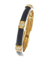 Beautiful Designer Inspired Sterling Silver And Navy Blue Enamel Ring. Ring Can Be Worn Alone Or Paired With Fashion Colors.