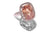 Stunning Sterling Silver Cocktail Ring. Large Center Champagne Stone Surrounded By Cubic Zirconias. Ring Is Rhodium Plated To Prevent Tarnishing.