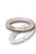 Beautiful Sterling Silver With Pink Stones Eternity Style Band. This Ring Could Be Worn Alone Or Paired. Rhodium Plated To Prevent