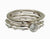 Designer Inspired Elegant Sterling Silver Hammered Triple Stacking Ring. Center Cubic Zirconium Stone. This Ring Adds Flair And Sparkle To Any Ensemble. Rhodium Plated To Prevent Tarnishing.